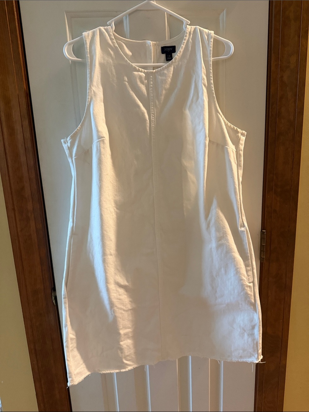 J. Crew White Sleeveless Shift Tunic Dress